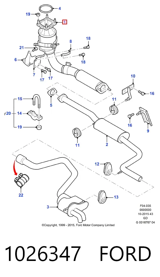 Каталізатор 1026347 Ford