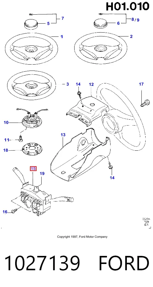 Підрульовий перемикач 1027139 Ford