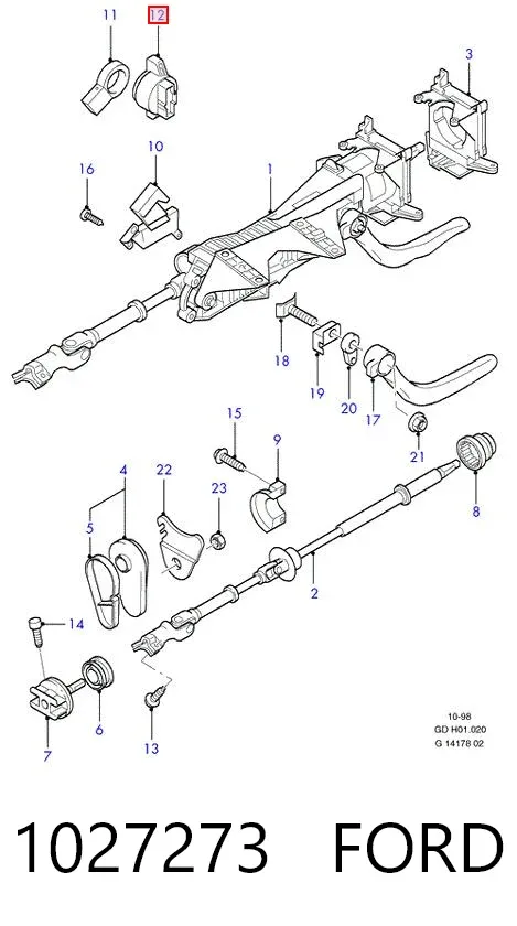 Кінцевий вимикач замку запалювання 1027273 Ford