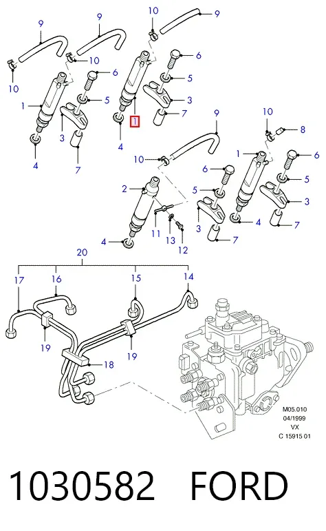 Паливні форсунки Ford Galaxy I VX