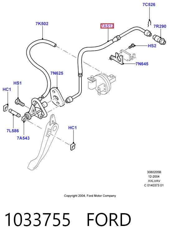 Шланг зчеплення Ford Ka RBT