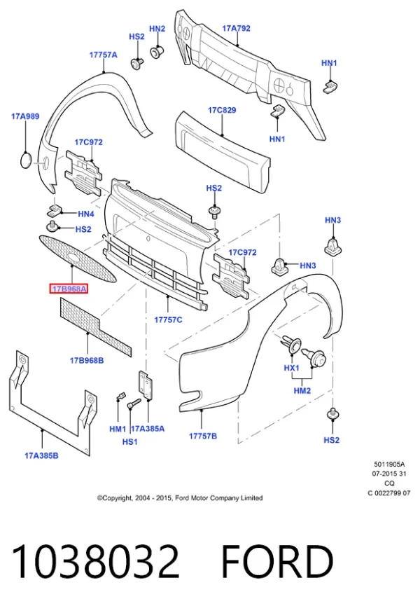 Решітка радіатора Ford Ka RBT