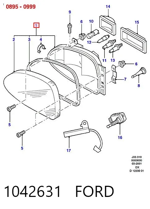 Фара ліва 1042631 Ford