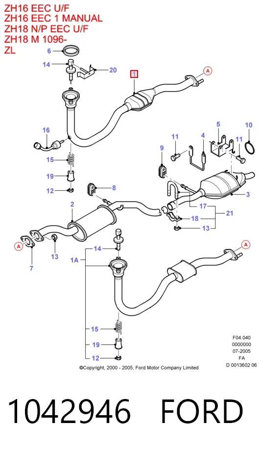 Каталізатор 1042946 Ford