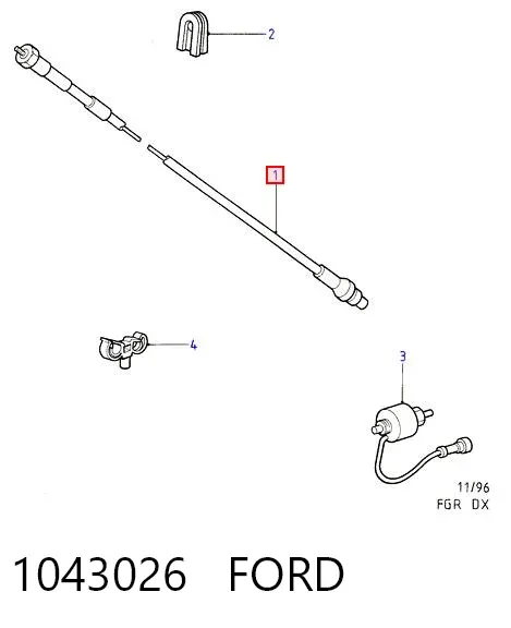 Трос спідометра 1043026 Ford