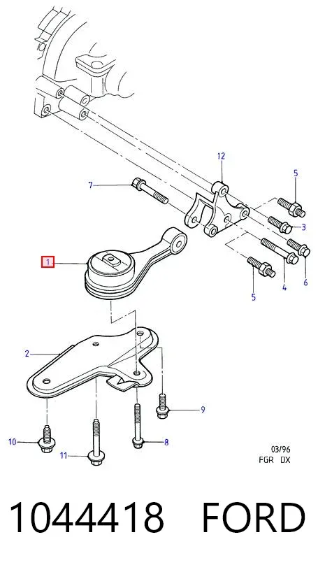 Подушка двигуна задня 1044418 Ford
