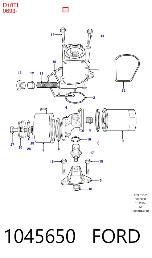 Масляний насос 1045650 Ford