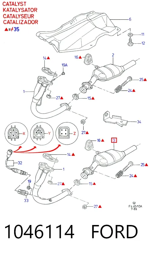 Каталізатор Ford Escort IV
