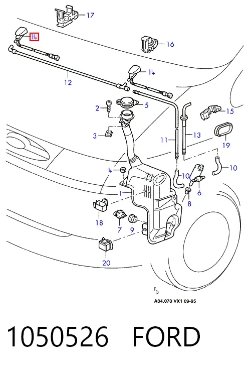 Форсунка омивача 1050526 Ford