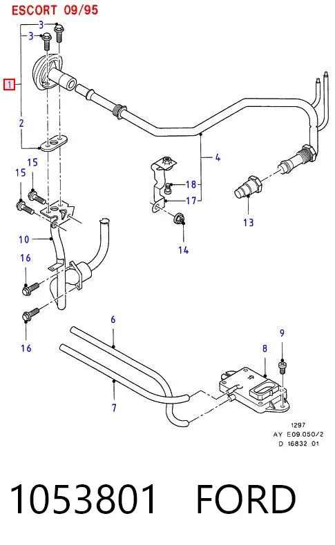 Клапан ЄГР 1053801 Ford