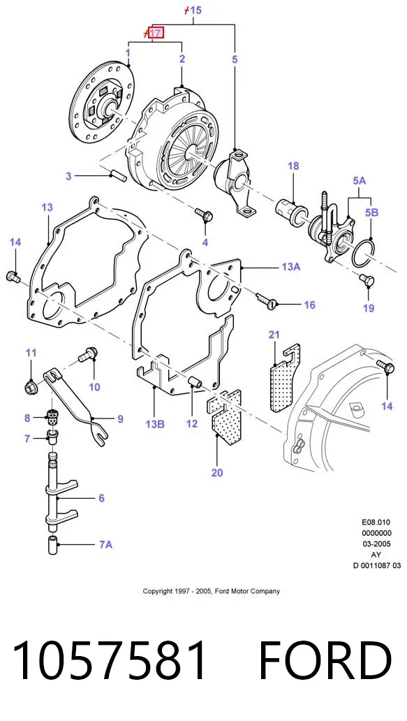 Зчеплення 1057581 Ford