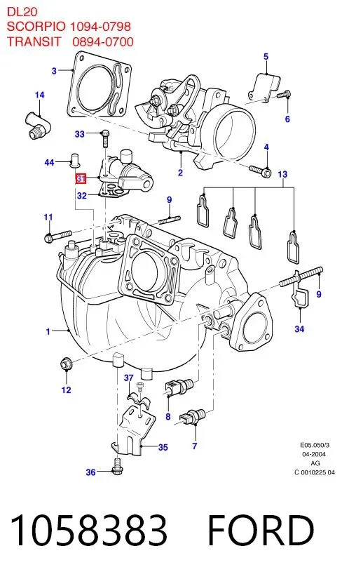 Датчик холостого ходу 1058383 Ford