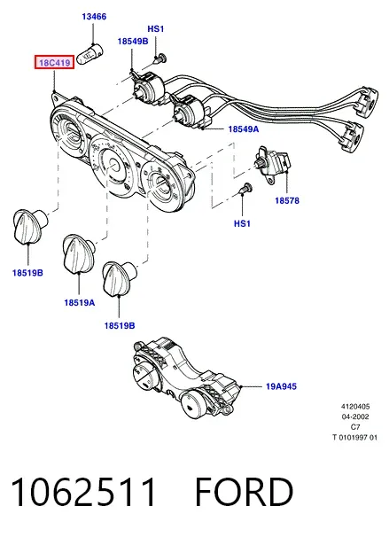 Блок управління кондиціонером Ford Focus I