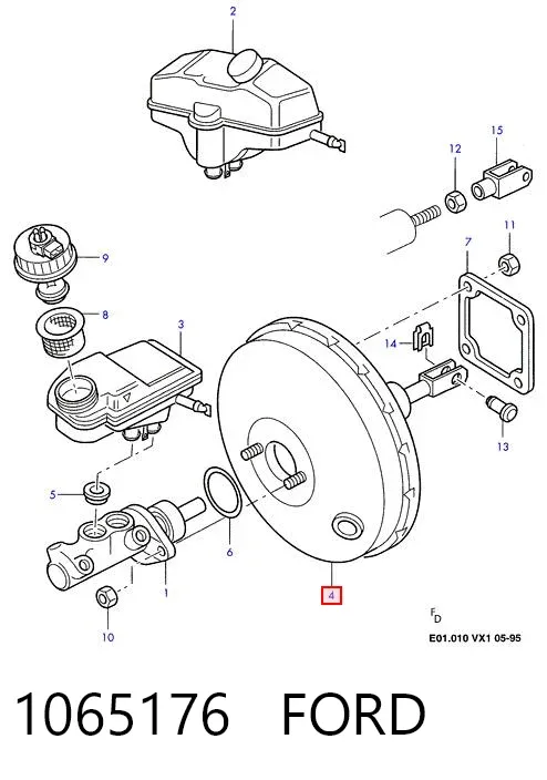 Підсилювач гальм 1065176 Ford