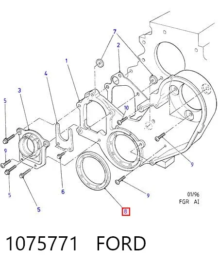 Сальник коленвалу 1075771 Ford