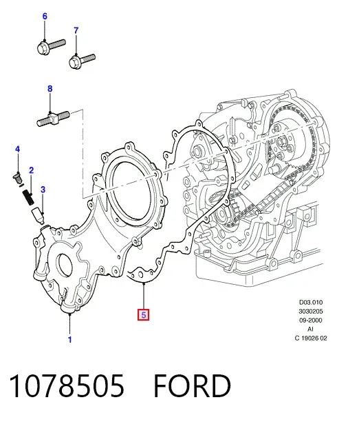Прокладка масляного насосу 1078505 Ford