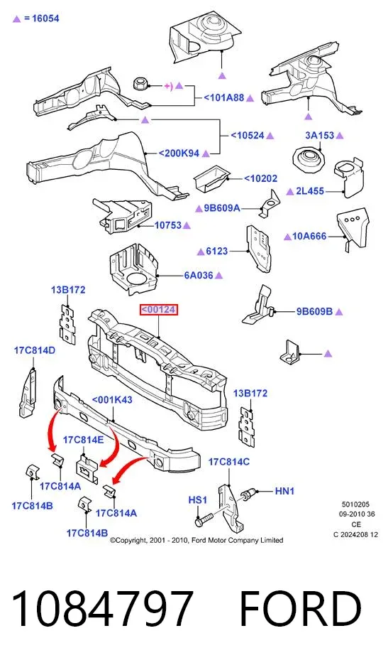 Рамка радіатора 1084797 Ford