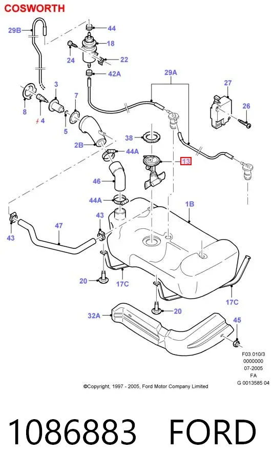 Бензонасос 1086883 Ford
