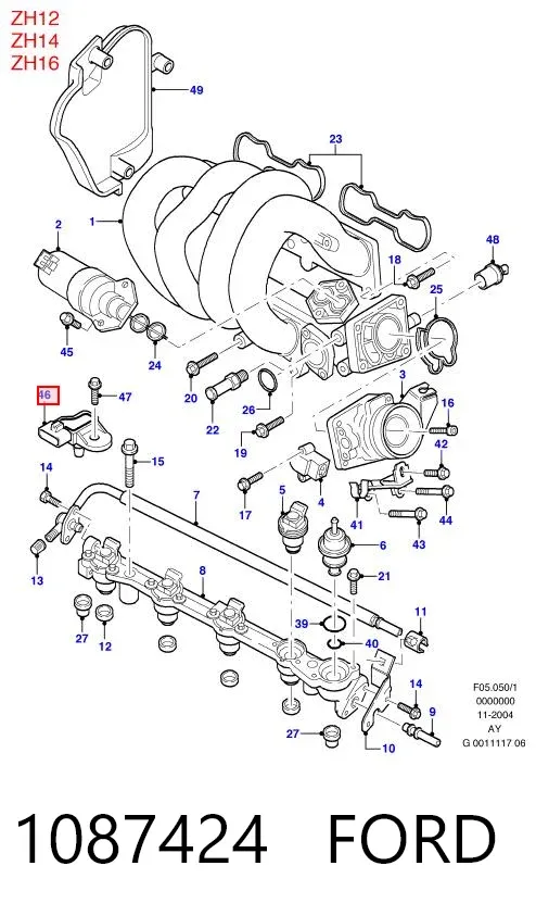 МАП Сенсор 1087424 Ford
