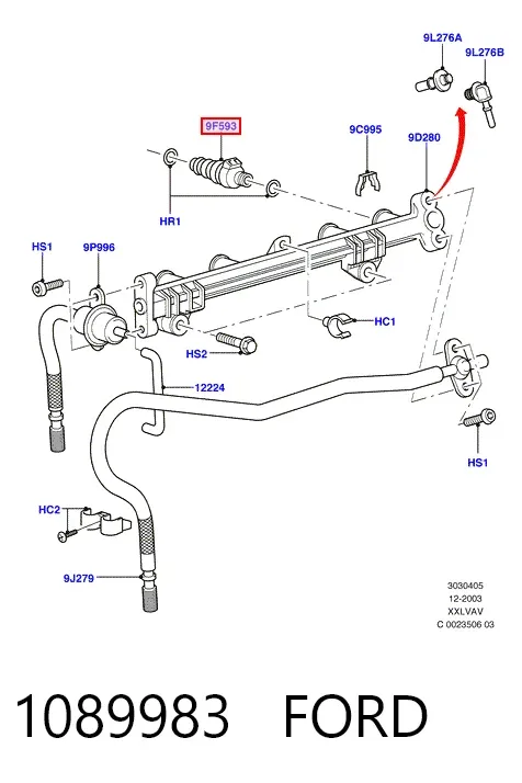 Паливні форсунки 1089983 Ford