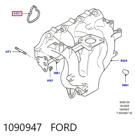 Прокладка впускного колектора 1090947 Ford