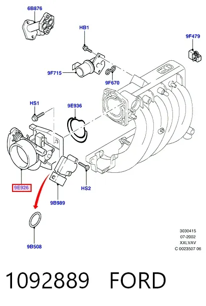Дросільна заслінка Ford Ka RBT