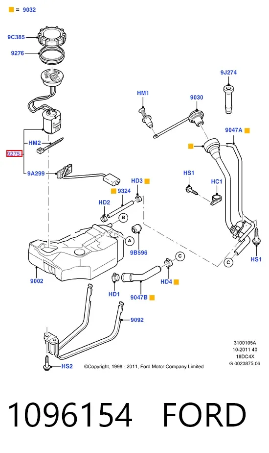 Бензонасос 1096154 Ford