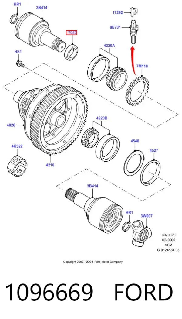 Сальник приводу 1096669 Ford