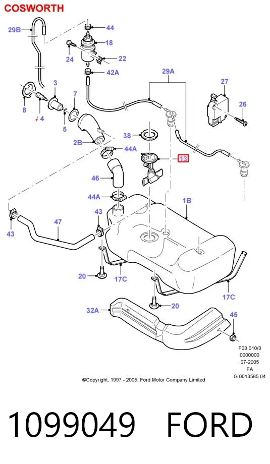 Бензонасос 1099049 Ford