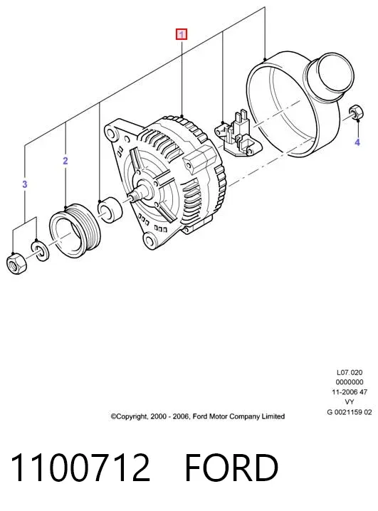 Генератор 1100712 Ford