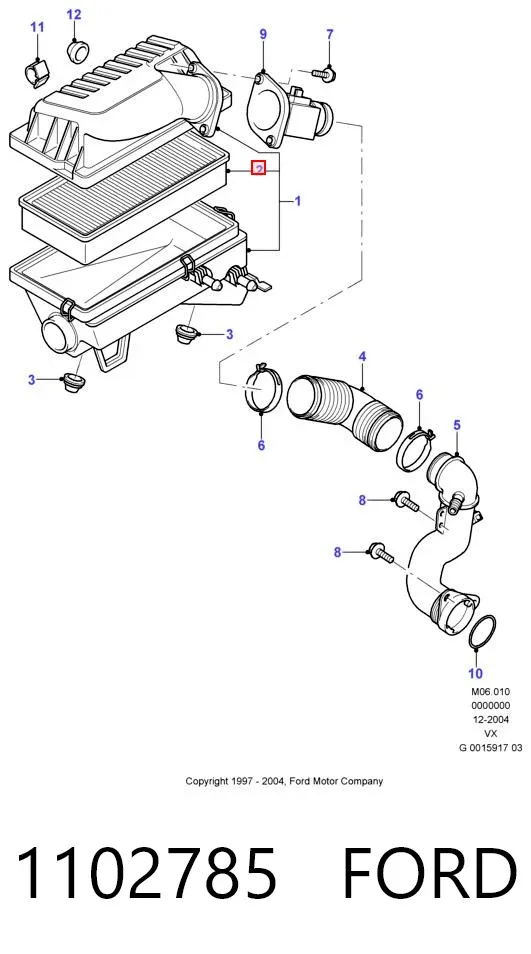 Повітряний фільтр 1102785 Ford