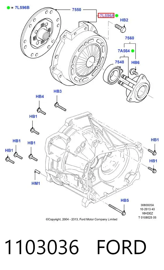 Зчеплення 1103036 Ford