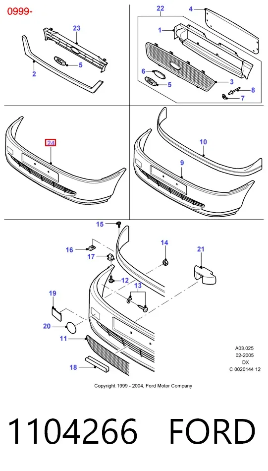 Передній бампер Ford Ka RBT