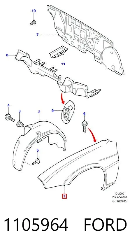 Крила 1105964 Ford