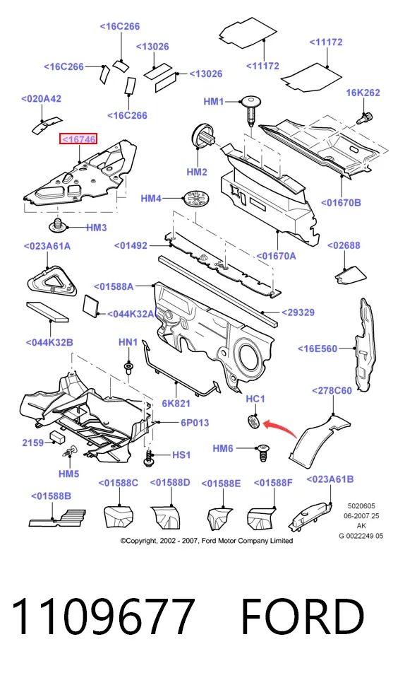 Шумоізоляція капота 1109677 Ford