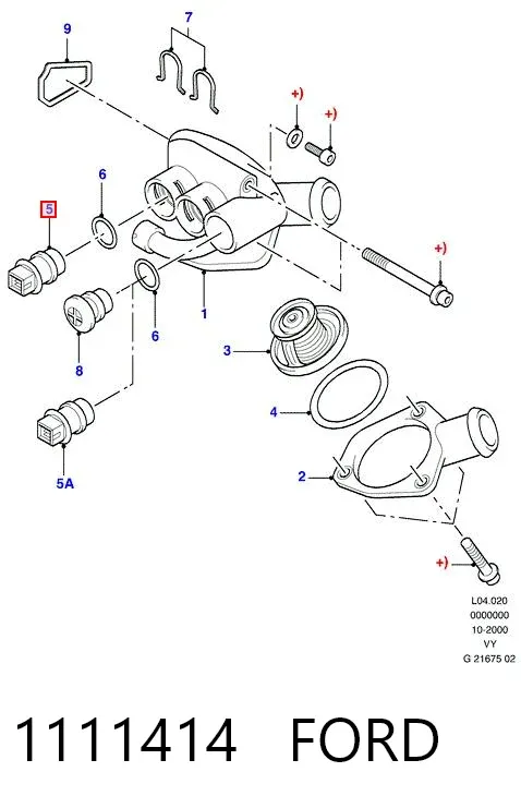 Датчик температури охолоджуючої рідини 1111414 Ford