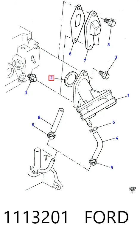 Прокладка вакуумного насосу 1113201 Ford