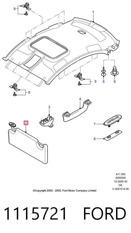 Сонцезахисний козирок Ford Mondeo III