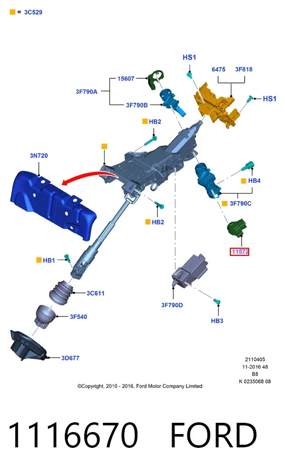 Контактна група 1116670 Ford