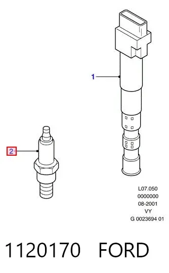 Свічки запалювання 1120170 Ford