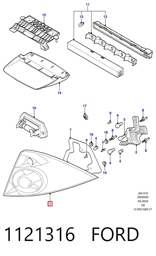 Задня права фара 1121316 Ford