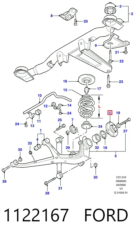Задня маточина Ford Galaxy I VY
