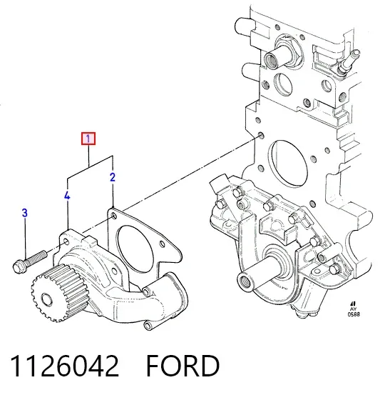 Помпа 1126042 Ford