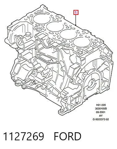 Блок циліндрів двигуна 1127269 Ford