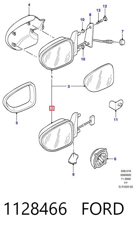 Дзеркало праве 1128466 Ford