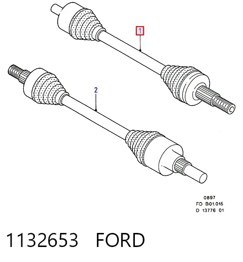 Піввісь права 1132653 Ford