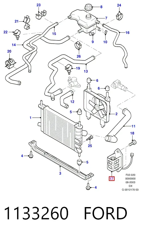 Резистор моторчика вентилятора A/C 1133260 Ford