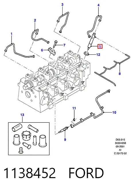 Паливні форсунки 1138452 Ford
