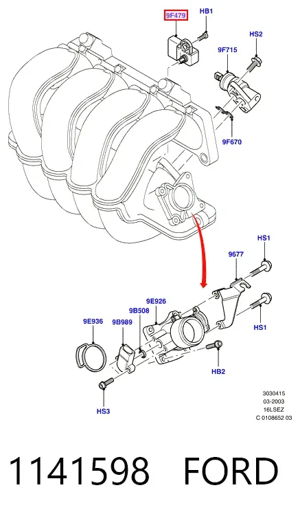 МАП Сенсор 1141598 Ford