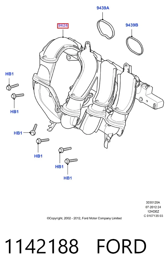 Впускний колектор 1142188 Ford